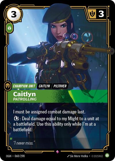 Riftbound - Origins - 068/298 Caitlyn - Patrolling Rare