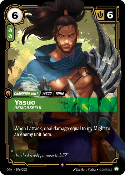 Riftbound - Origins - 076/298 Yasuo - Remorseful Rare