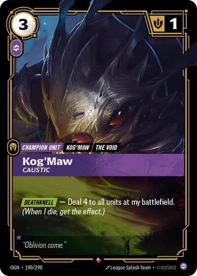Riftbound - Origins - 190/298 Kog'Maw - Caustic Rare