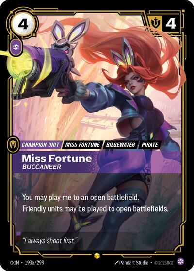 Riftbound - Origins - 193a/298 Miss Fortune - Buccaneer (Alternate Art) Showcase