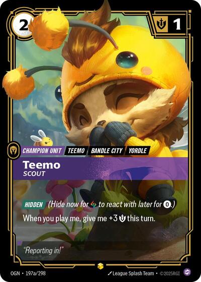 Riftbound - Origins - 197a/298 Teemo - Scout (Alternate Art) Showcase