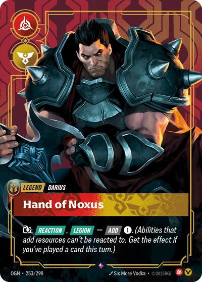 Riftbound - Origins - 253/298 Darius - Hand of Noxus Rare