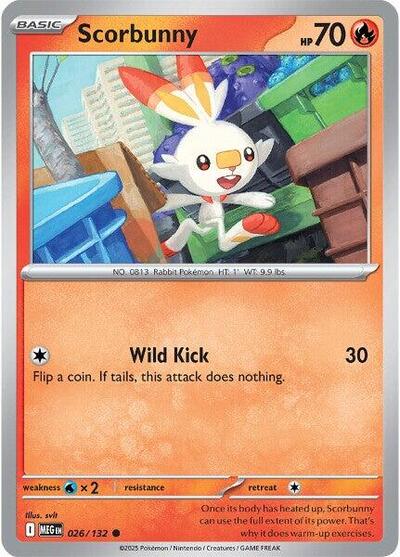 Mega Evolution - 026/132 Scorbunny Common