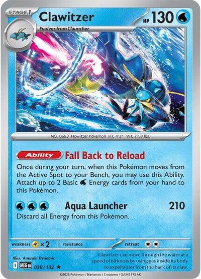 Mega Evolution - 038/132 Clawitzer Rare
