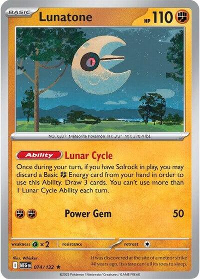 Mega Evolution - 074/132 Lunatone Rare