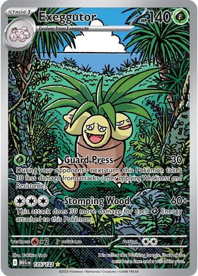 Mega Evolution - 135/132 Exeggutor Illustration Rare