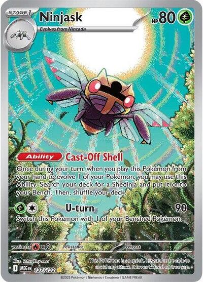 Mega Evolution - 137/132 Ninjask Illustration Rare