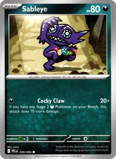 Mega Evolution Phantasmal Flames - 059/094 Sableye Common