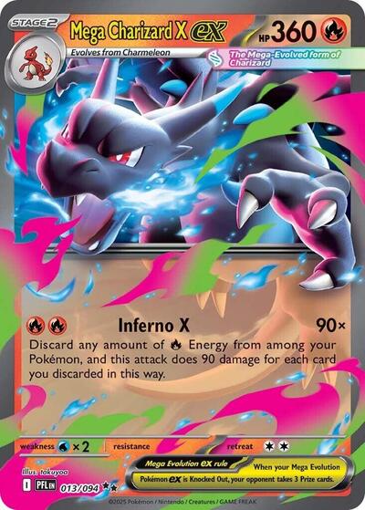 Mega Evolution Phantasmal Flames - 013/094 Mega Charizard X ex Double Rare