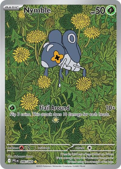 Mega Evolution Phantasmal Flames - 096/094 Nymble Illustration Rare