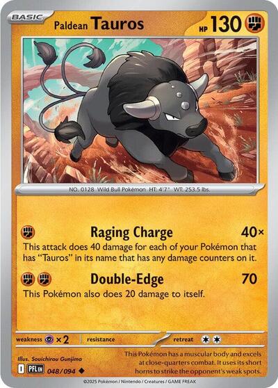 Mega Evolution Phantasmal Flames - 048/094 Paldean Tauros Uncommon