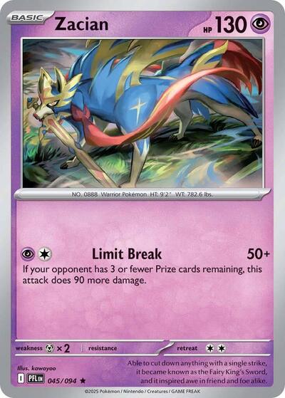 Mega Evolution Phantasmal Flames - 045/094 Zacian Rare