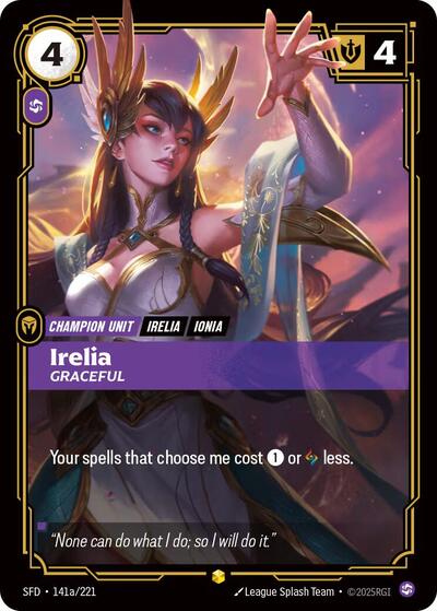 Riftbound Spiritforged - 141a/221 Irelia - Graceful (Alternate Art) Showcase