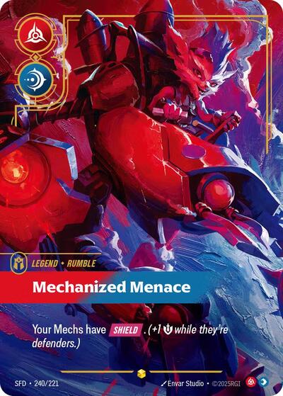 Riftbound Spiritforged - 240/221 Rumble - Mechanized Menace (Overnumbered) Showcase