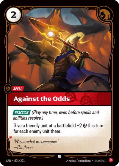 Riftbound Spiritforged - 001/221 Against the Odds Common