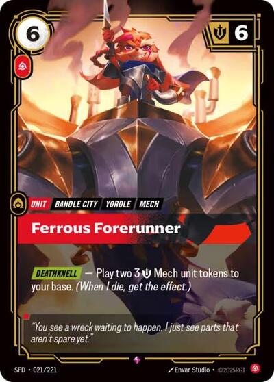 Riftbound Spiritforged - 021/221 Ferrous Forerunner Rare
