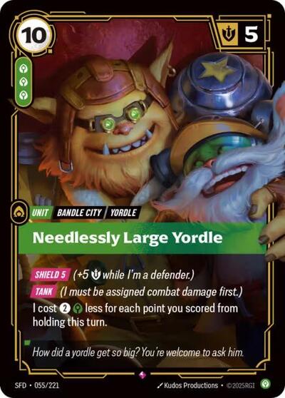 Riftbound Spiritforged - 055/221 Needlessly Large Yordle Rare