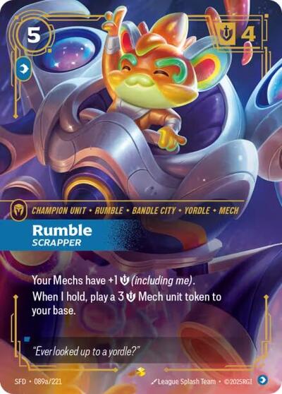Riftbound Spiritforged - 089a/221 Rumble - Scrapper (Alternate Art) Showcase
