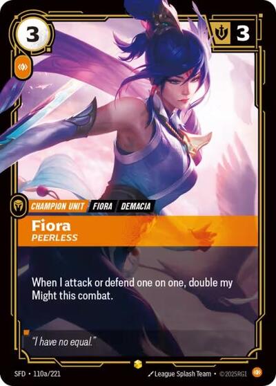 Riftbound Spiritforged - 110a/221 Fiora - Peerless (Alternate Art) Showcase