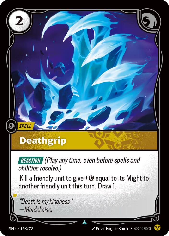 Riftbound Spiritforged - 163/221 Deathgrip Uncommon
