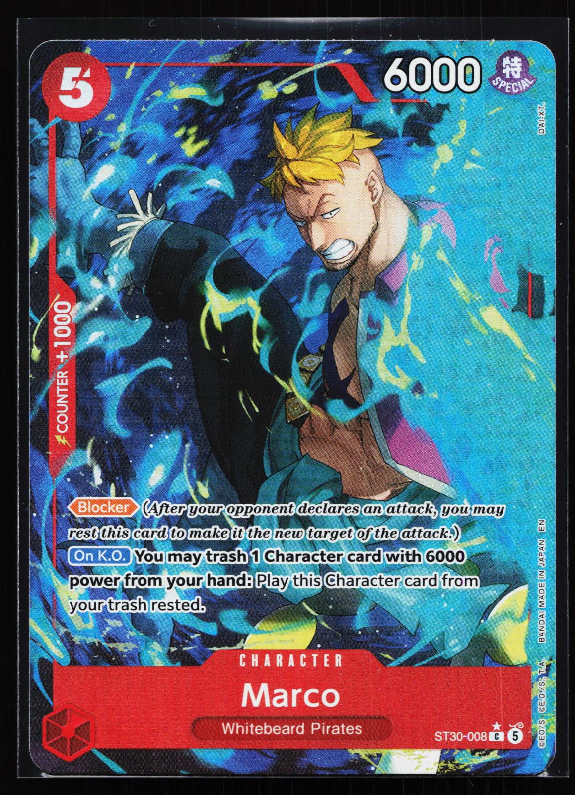 Starter Deck EX: Luffy & Ace ST30-008 Marco (Full Art) Common