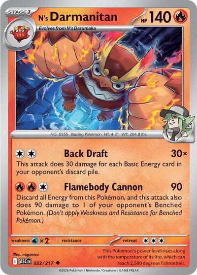 Mega Evolution Ascended Heroes - 033/217 N's Darmanitan Uncommon