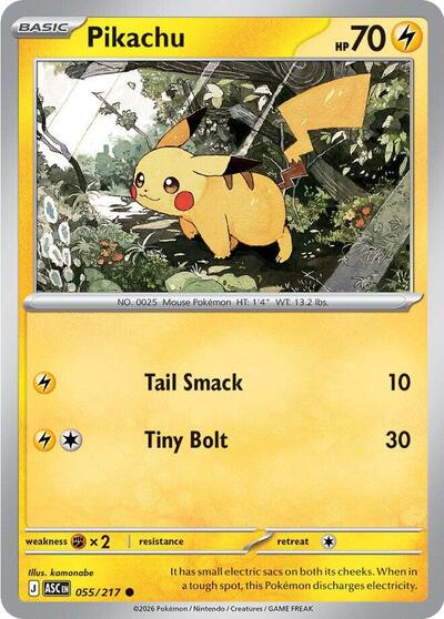 Mega Evolution Ascended Heroes - 055/217 Pikachu Common
