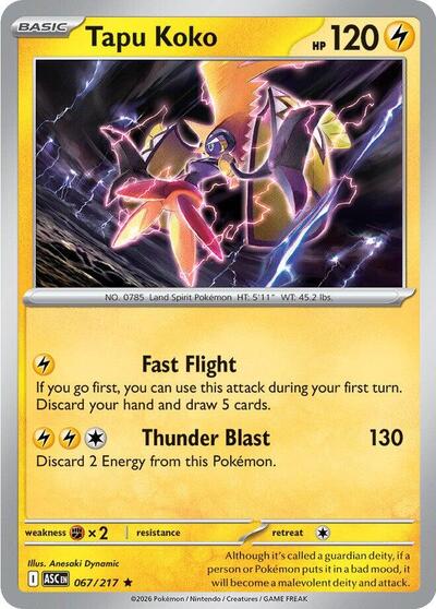 Mega Evolution Ascended Heroes - 067/217 Tapu Koko Rare
