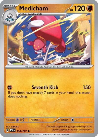 Mega Evolution Ascended Heroes - 104/217 Medicham Common