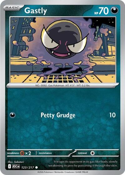ME: Ascended Heroes - 123/217 Gastly Common