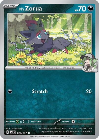 Mega Evolution Ascended Heroes - 136/217 N's Zorua Common