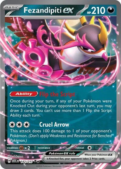 Mega Evolution Ascended Heroes - 142/217 Fezandipiti ex Double Rare