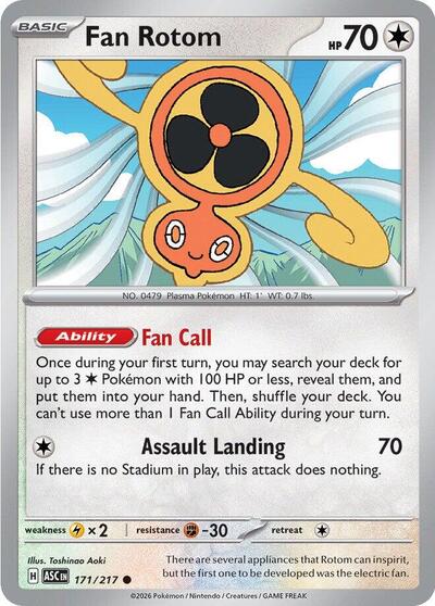 ME: Ascended Heroes - 171/217 Fan Rotom Common