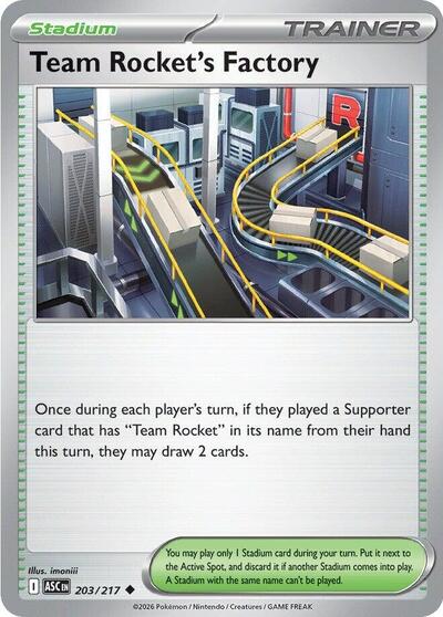 ME: Ascended Heroes - 203/217 Team Rocket's Factory Uncommon