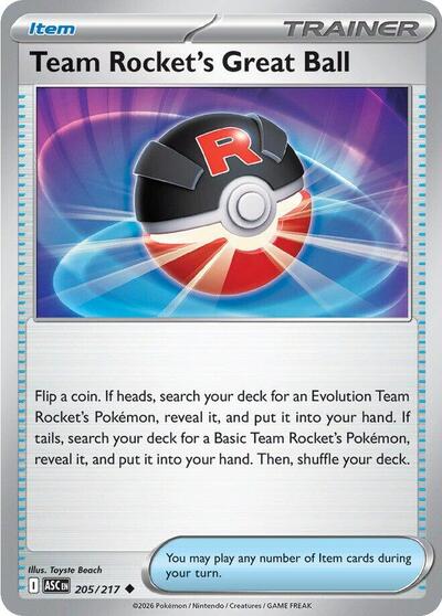 ME: Ascended Heroes - 205/217 Team Rocket's Great Ball Uncommon