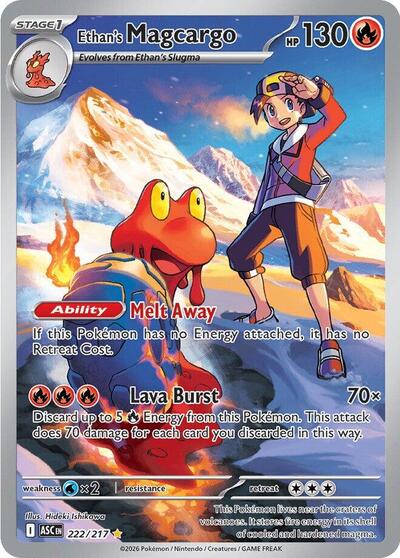ME: Ascended Heroes - 222/217 Ethan's Magcargo Illustration Rare