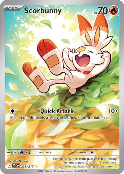 Mega Evolution Ascended Heroes - 225/217 Scorbunny Illustration Rare