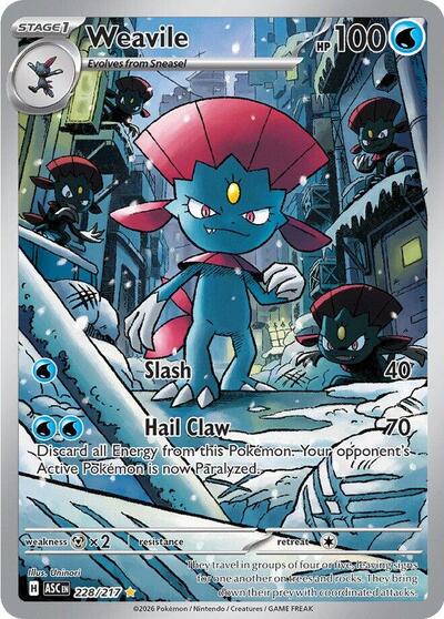 Mega Evolution Ascended Heroes - 228/217 Weavile Illustration Rare