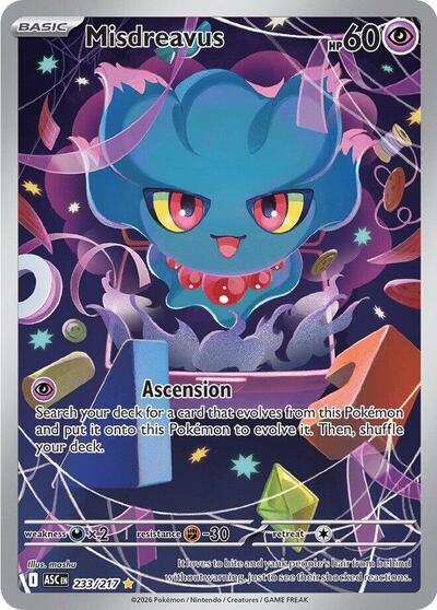 Mega Evolution Ascended Heroes - 233/217 Misdreavus Illustration Rare