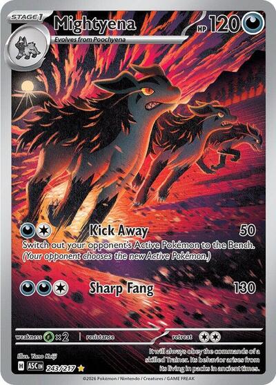 Mega Evolution Ascended Heroes - 243/217 Mightyena Illustration Rare
