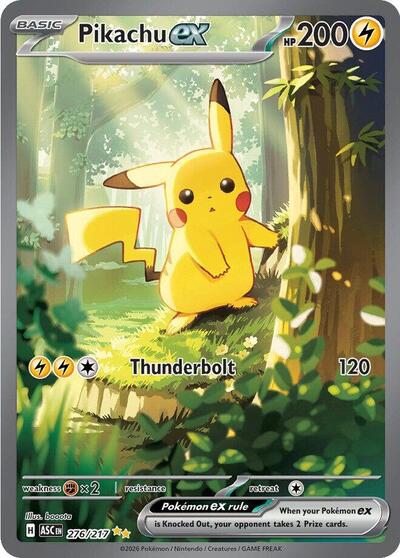 Mega Evolution Ascended Heroes - 276/217 Pikachu ex Special Illustration Rare