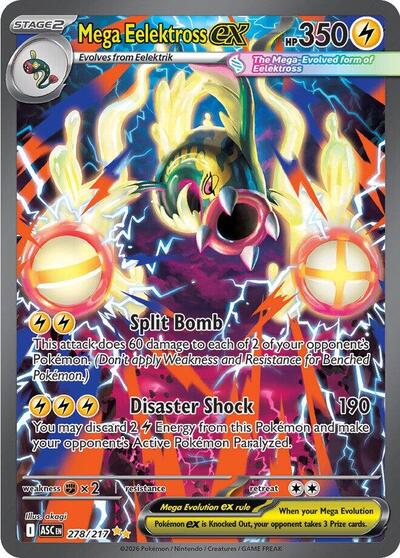 Mega Evolution Ascended Heroes - 278/217 Mega Eelektross ex Special Illustration Rare