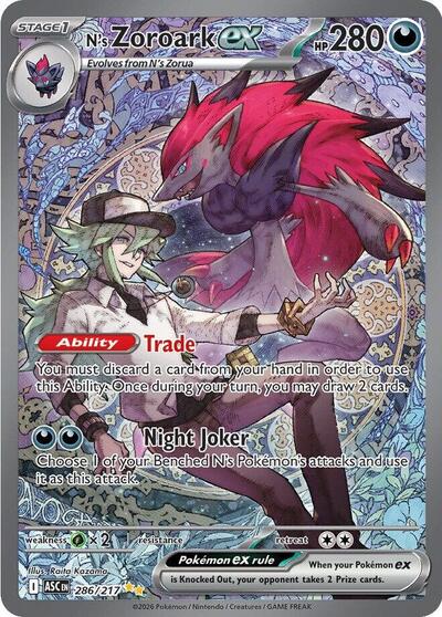 ME: Ascended Heroes - 286/217 N's Zoroark ex Special Illustration Rare