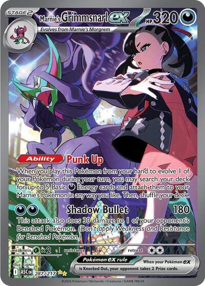 Mega Evolution Ascended Heroes - 287/217 Marnie's Grimmsnarl ex Special Illustration Rare