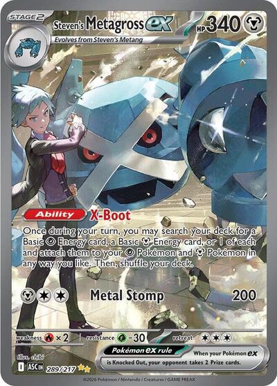 Mega Evolution Ascended Heroes - 289/217 Steven's Metagross ex Special Illustration Rare