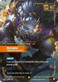 Riftbound- Unleashed - Rengar - Trophy Hunter (Alternate Art) 120a/219 Showcase