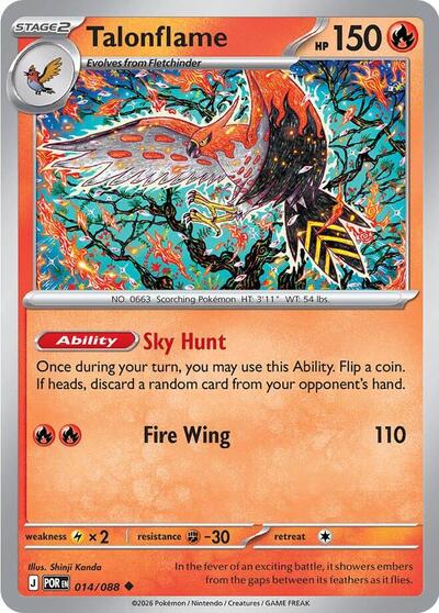 Mega Evolution Perfect Order - 014/088 Talonflame - 014/088 Uncommon