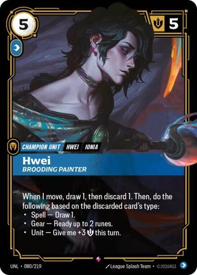 Riftbound- Unleashed - Hwei - Brooding Painter 080/219 Rare