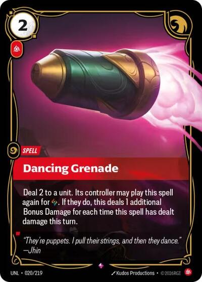 Riftbound- Unleashed - Dancing Grenade 020/219 Rare