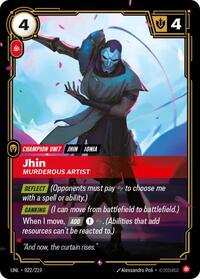 Riftbound- Unleashed - Jhin - Murderous Artist 022/219 Rare